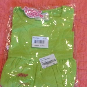 Lolly Wolly Doodle Lime Green Baby Doll top